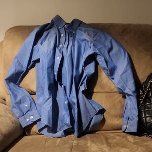 LAND'S END Men's Blue Shirt Size 16